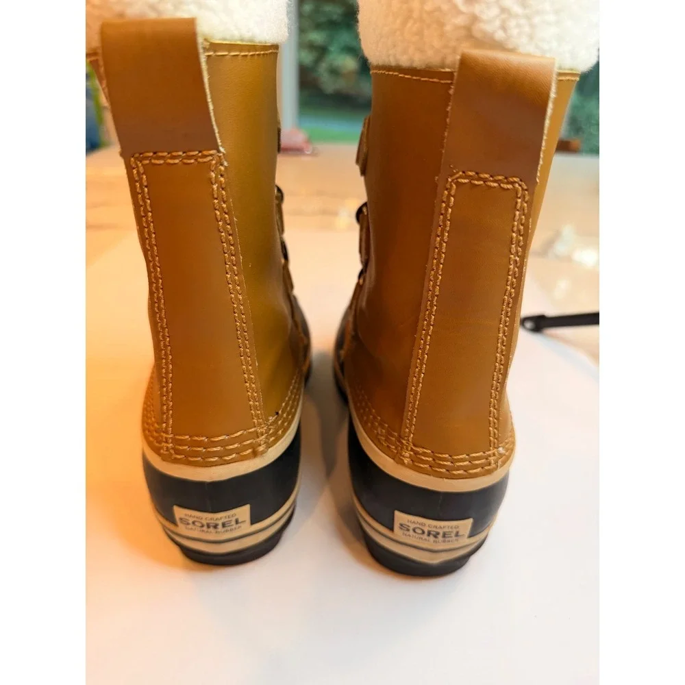 Sorel Kids Yoot Pac Nylon Waterproof Snow Boots Buff Black NY1443-259 Size 3